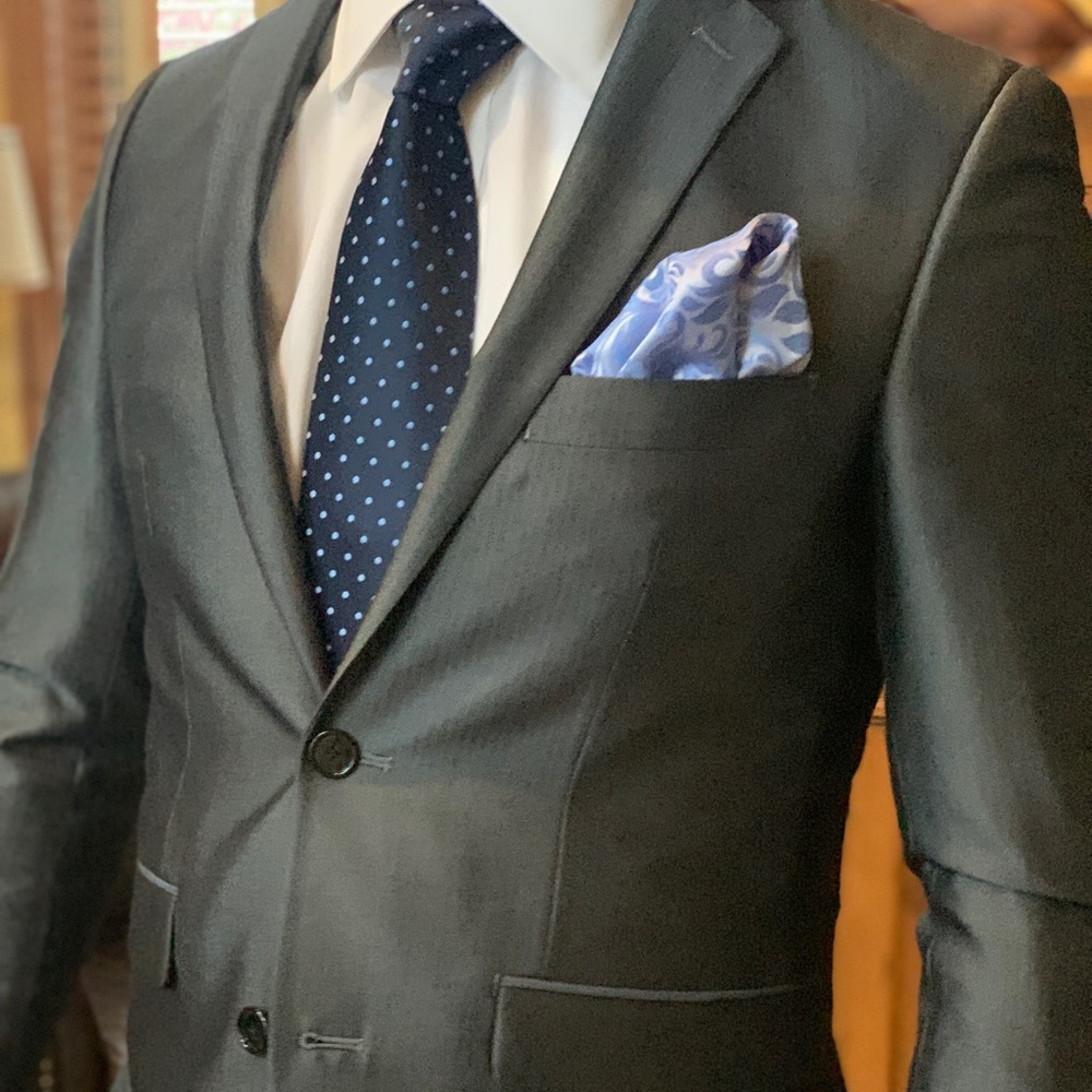 Charcoal Herringbone Suit